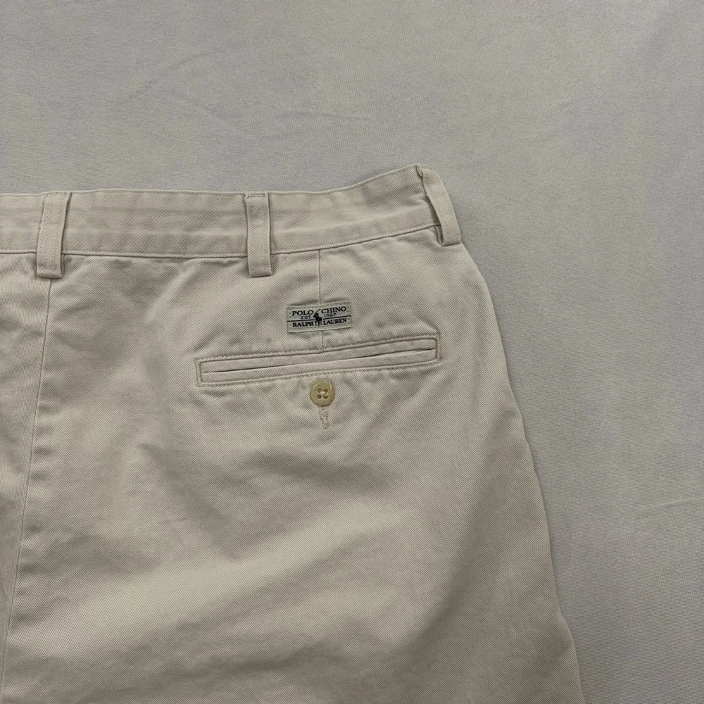 Polo Ralph Lauren Shorts Pleated Chino Andrew Tan Khaki Mens 33